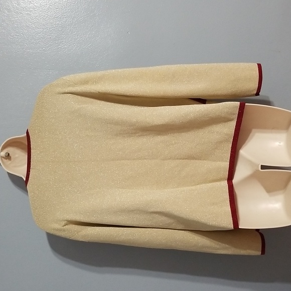 Alfred dunner XL gold &burgundy embroidered floral with gold sparkle and beading - Picture 13 of 17